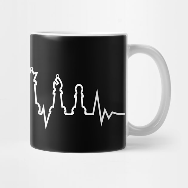 Chess Heartbeat Gift for Chess Lovers and Chess Club Fans by camelliabrioni